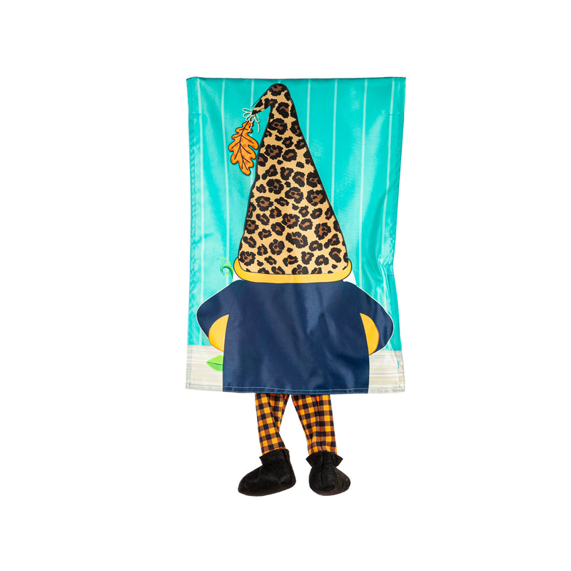 Fall Gnome with Pumpkin Garden Kickin Flag,169275mbl