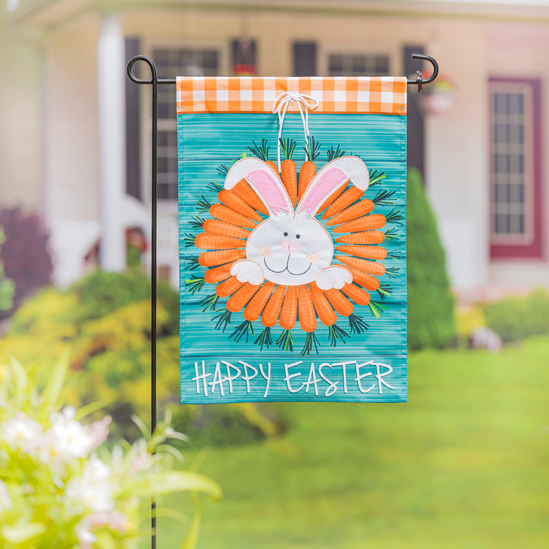 Carrot Wreath Garden Applique Flag,169422