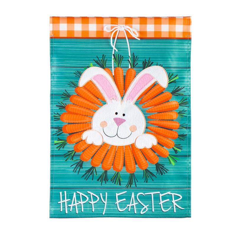 Carrot Wreath Garden Applique Flag,169422