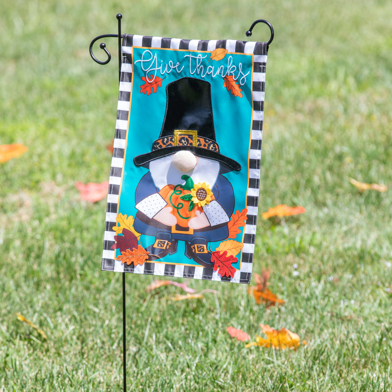 Pilgrim Gnome Garden Applique Flag,169523