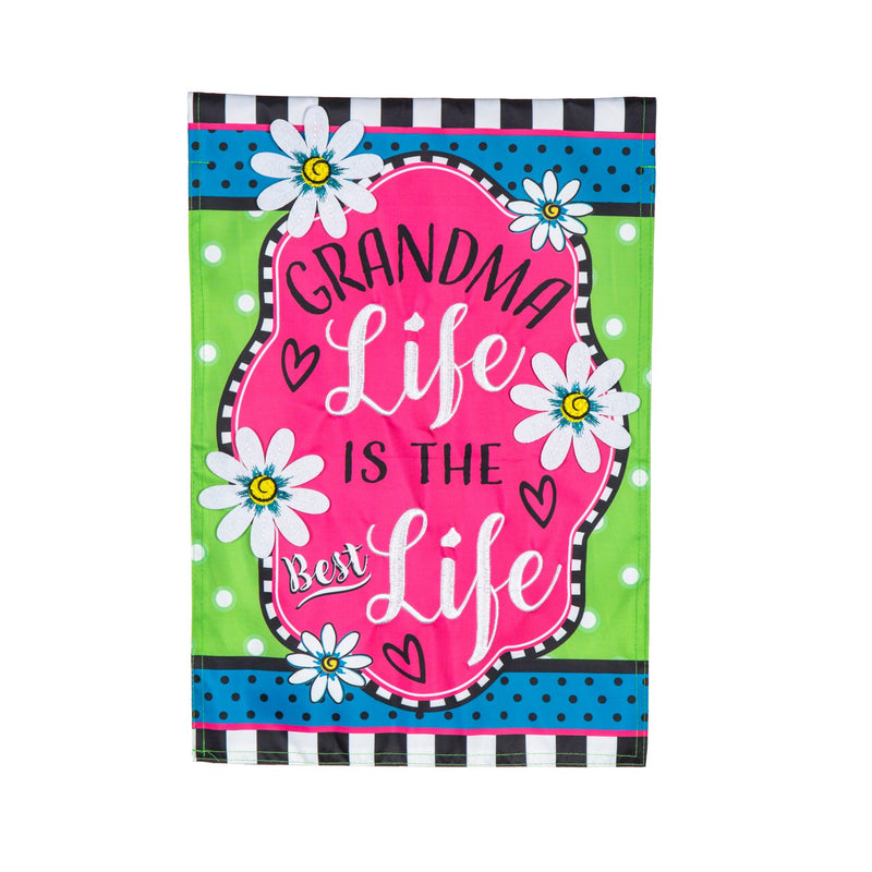 Grandma Life Applique Garden Flag,169602