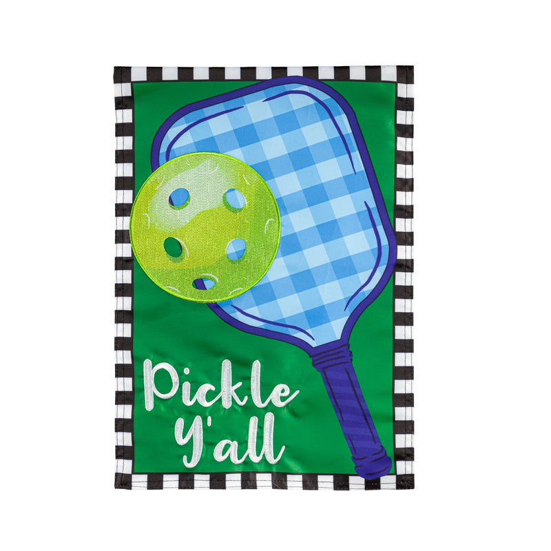 Pickle Y'all Applique Garden Flag,169750