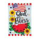 God Bless Patriotic Applique Garden Flag,169806