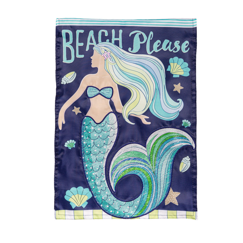 Mermaid Beach Applique Garden Flag,169807