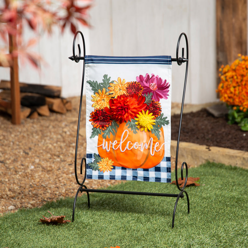 Mums and Pumpkin Applique Garden Flags,169864