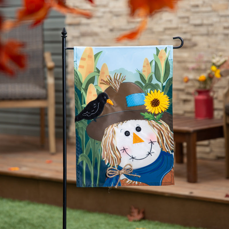 Scarecrow and Friend Applique Garden Flags,169865