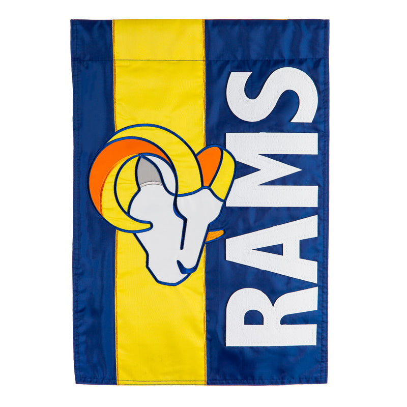 LA Rams Rams, Embellish Garden Flag,16sf3828b