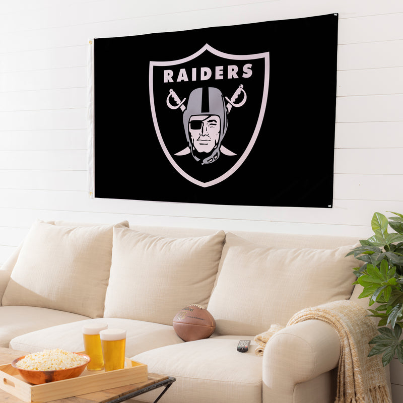 3'x5' Single Sided Flag w/ 2 Grommets, Las Vegas Raiders,173822