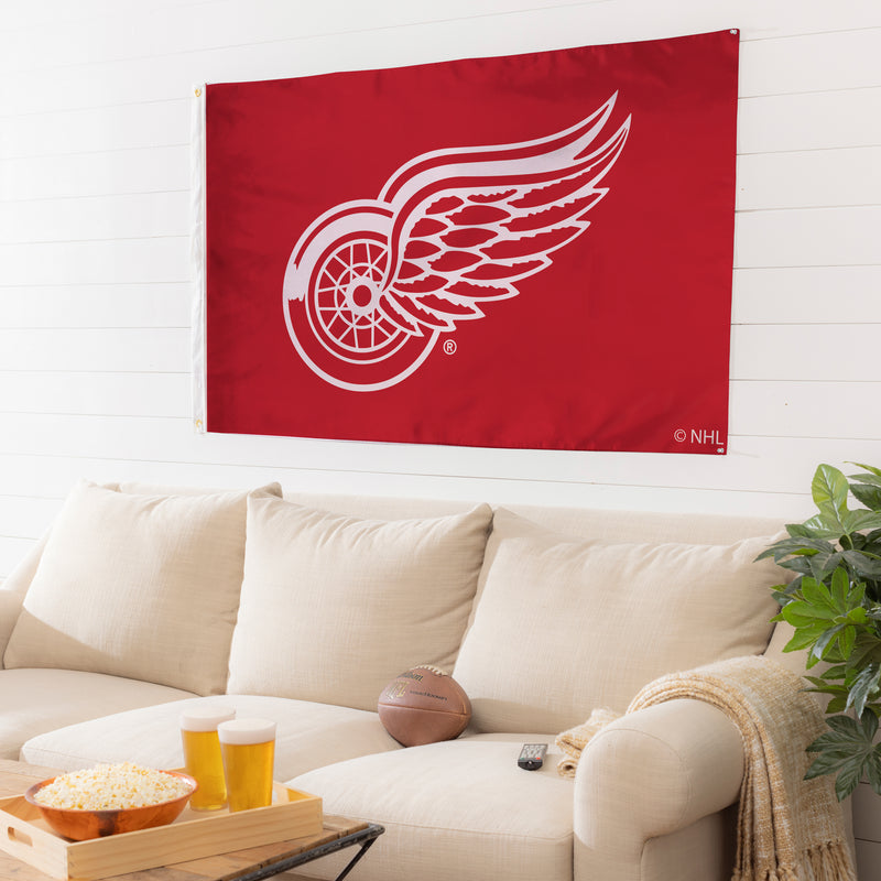 3'x5' Single Sided Flag w/ 2 Grommets, Detroit Red Wings,174359