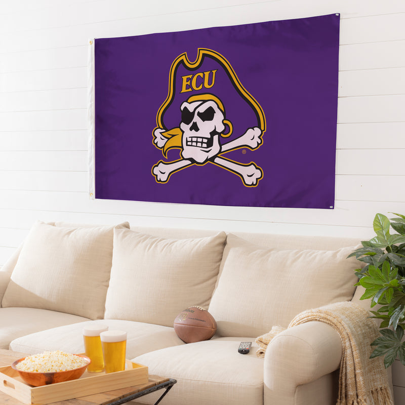 3'x5' Single Sided Flag w/ 2 Grommets, East Carolina University,17915