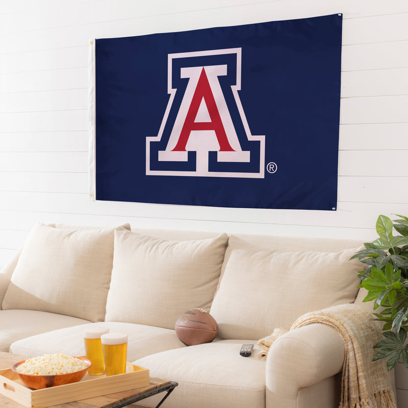 3'x5' Single Sided Flag w/ 2 Grommets, University of Arizona,17945