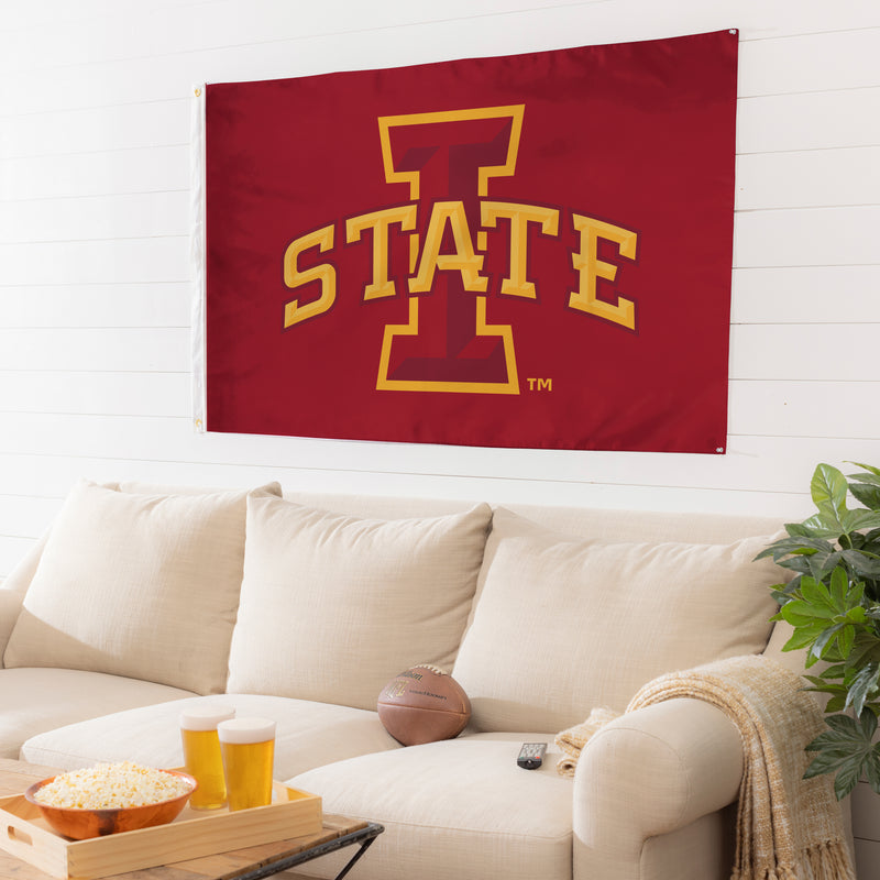 3'x5' Single Sided Flag w/ 2 Grommets, Iowa State University,17962