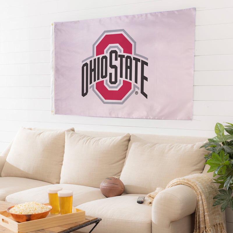 3'x5' Single Sided Flag w/ 2 Grommets, Ohio State University,17973