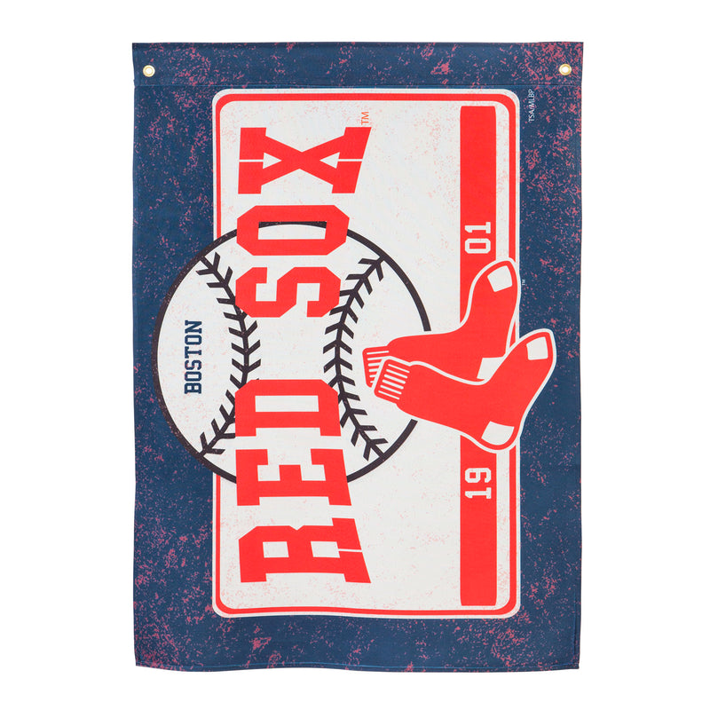 Boston Red Sox, Linen Estate Flag,17l4203