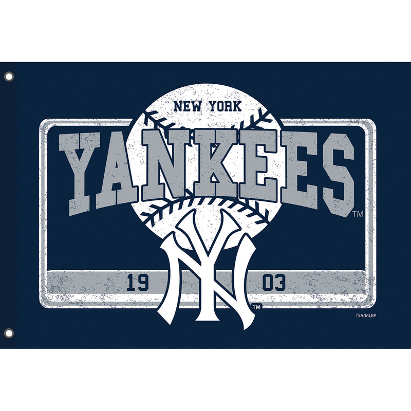 New York Yankees, Linen Estate Flag,17l4218