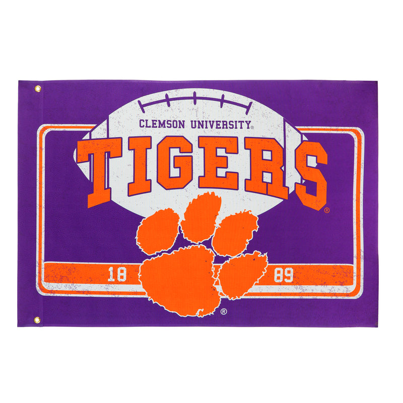 Clemson University, Linen Estate Flag,17l912