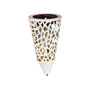 Tapered Laser Cut Solar Interchangeable Finial, Ivory,20184