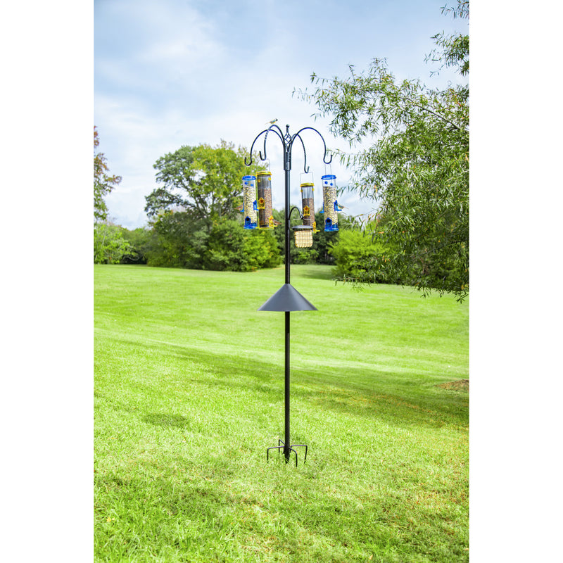 92" Premier Wild Bird Feeding Station, Includes Bird Feeders & Squirrel Baffle,2bf2160