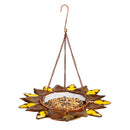 Metal and Glass Bird Feeder, Sunflower,2bf7109
