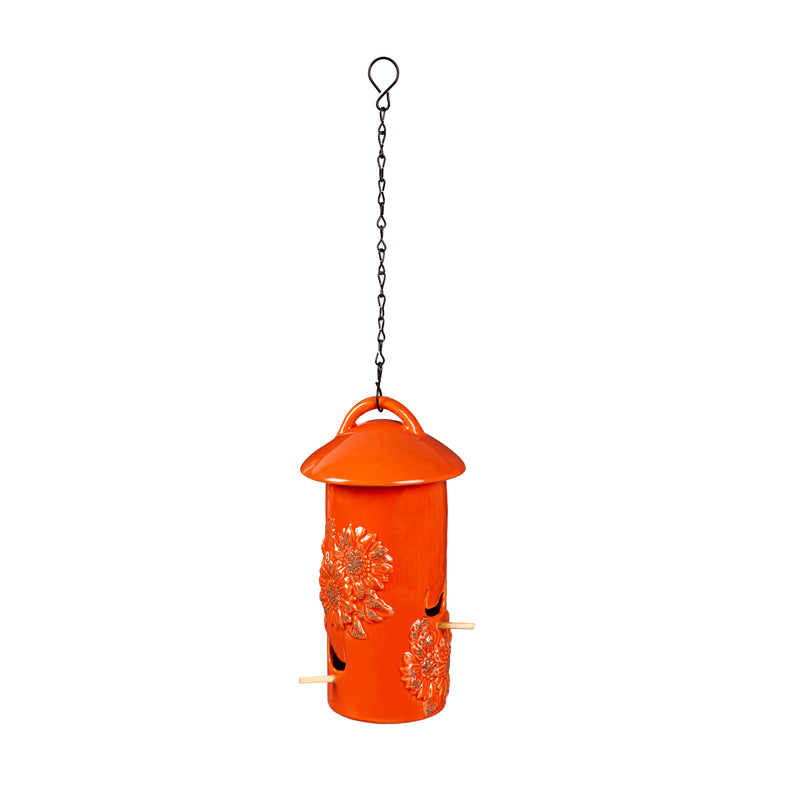 Ceramic Hanging Bird Feeder, Sunflower,2bf7295