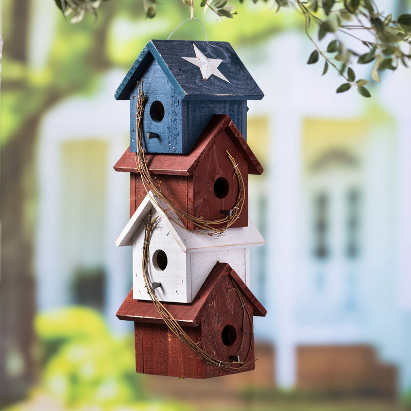 Piedmont Patriotic Bird House, 4 Stories,2bh744