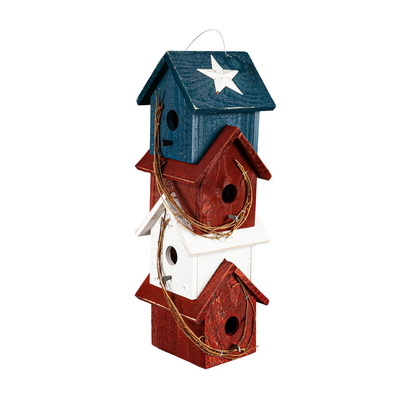 Piedmont Patriotic Bird House, 4 Stories,2bh744