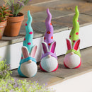 13.5"H Ceramic Bunny Gnome Garden Statuary, 3 ASST.,2cg346