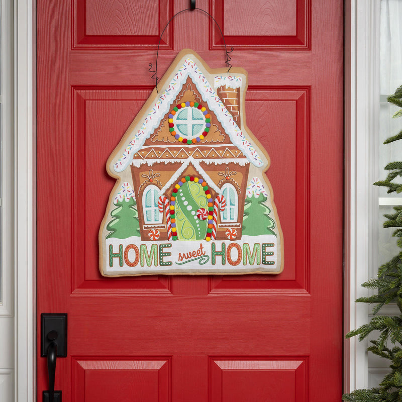 Gingerbread Home Sweet Home Estate Door Décor,2deb2610