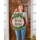 Bless this Home Plaid Door Decor,2dhbe1804