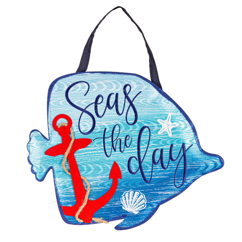 Seas the Day Moire Door Décor,2dhm2528