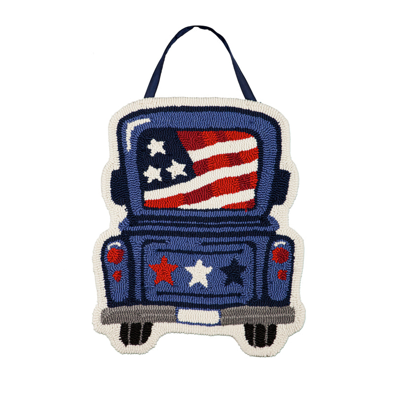 Patriotic Truck Hooked Door Décor,2dhp2276