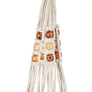 Olivia Fabric Planter with Macrame Holder, Ochre,2fp043