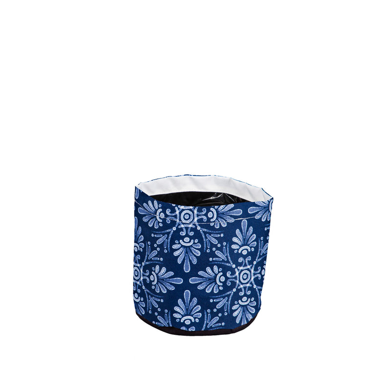 Oasis Blue Floral Round Fabric Planters,2fp7020a