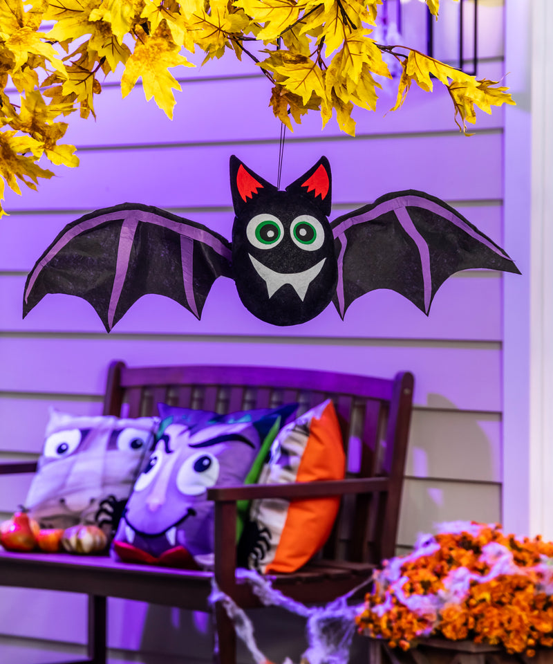 Ever Scary Halloween Flying Bat Animated with Sound Hanging Décor,2fwf2594bl