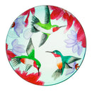 16" Glass Bird Bath w/Stand, Busy Hummingbirds,2gb1166