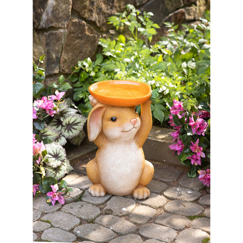 Bunny Resin Bird bath,2gb6964