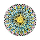 18" Hand Painted and Embossed Glass Bird Bath, Shades of Green,2gb6991