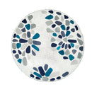 18" Hand Painted Layered Mosaic Glass Bird Bath, Sea Glass Flower,2gb7043