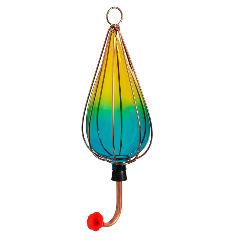 Ombre Art Glass Hummingbird Feeder, Set of 3,2hf343