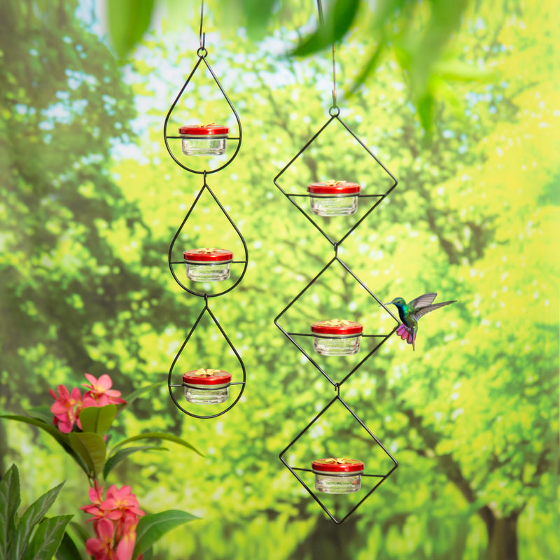 Hanging Three Tier Hummingbird Feeder, Set of 2,2hf350