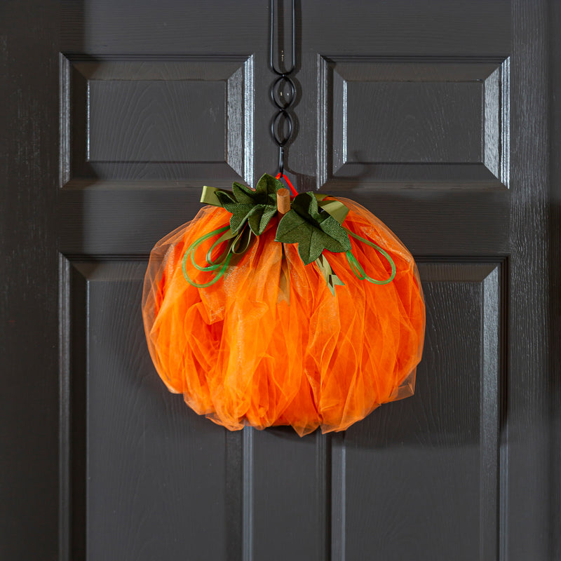 Fall Pumpkin Deco Mesh Door Décor,2msh2585