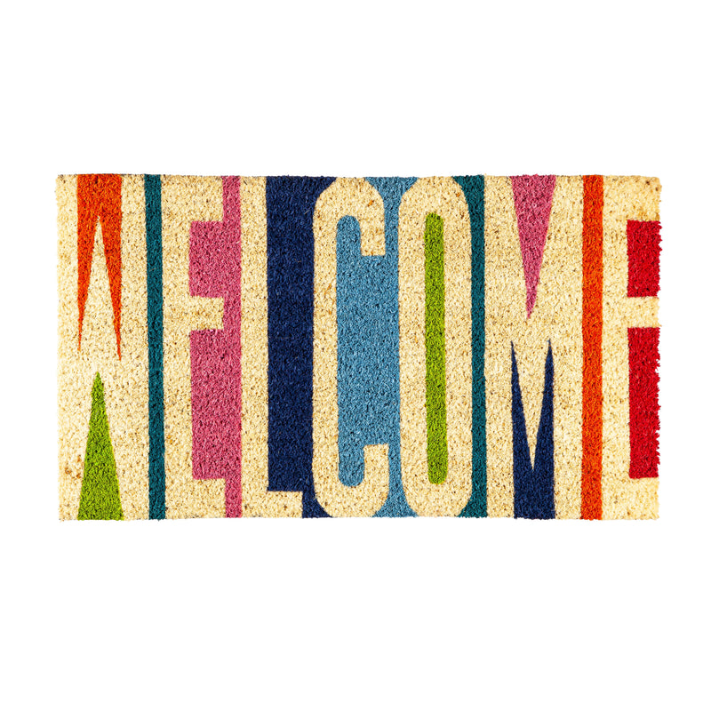 Colorful Welcome Coir Mat,2rm1168