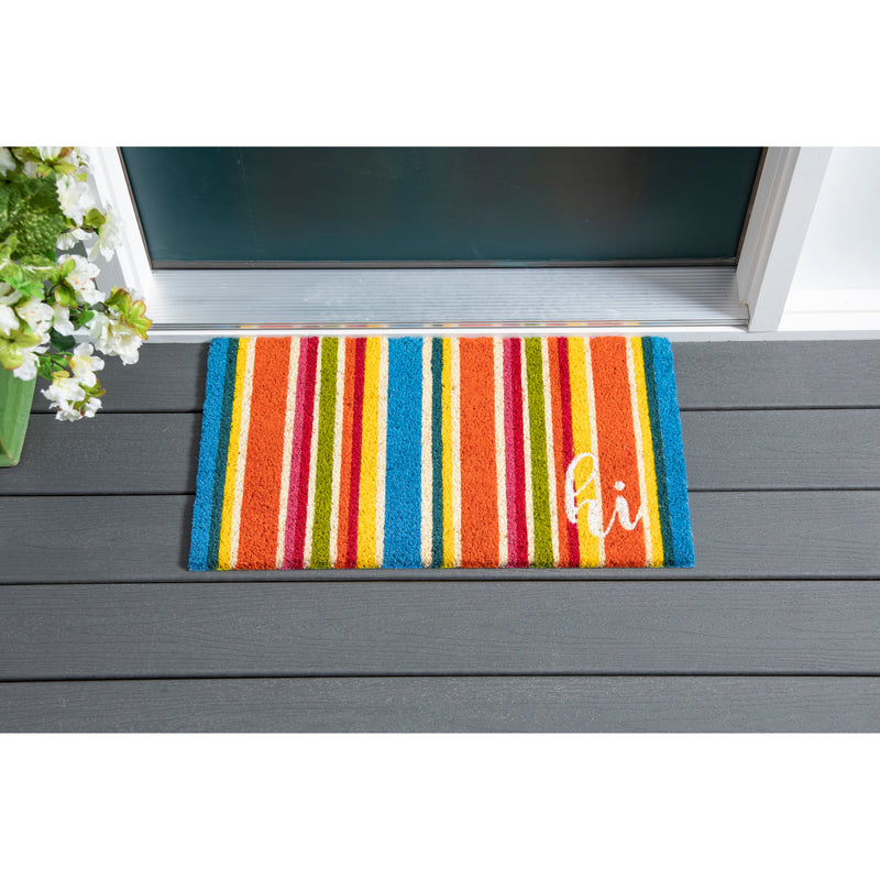 Multicolor Stripes Coir Mat,2rm1176