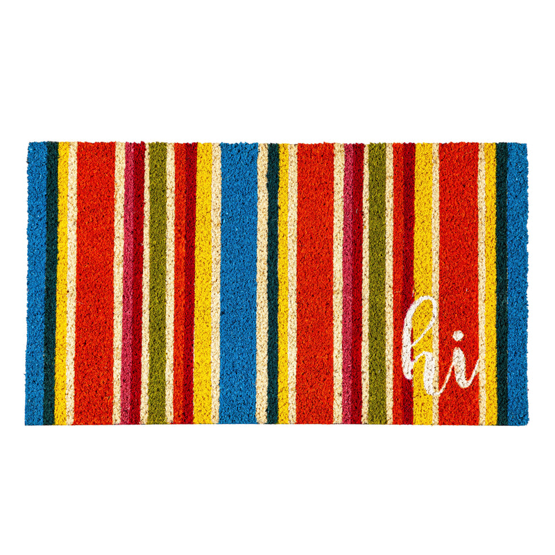 Multicolor Stripes Coir Mat,2rm1176