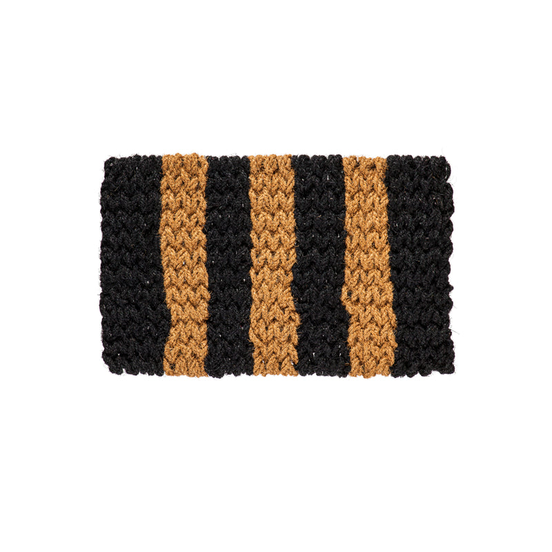 Natural Coir and Black Woven Mat, 3 Asst,2rm1217