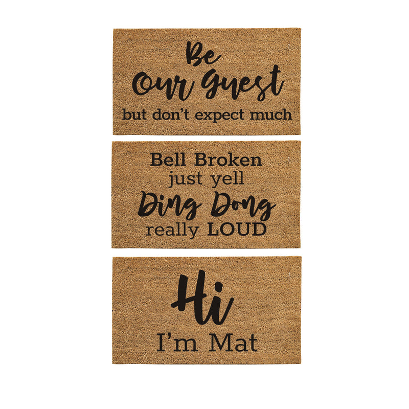 Classic Door Humor Coir Mat,2rm1301