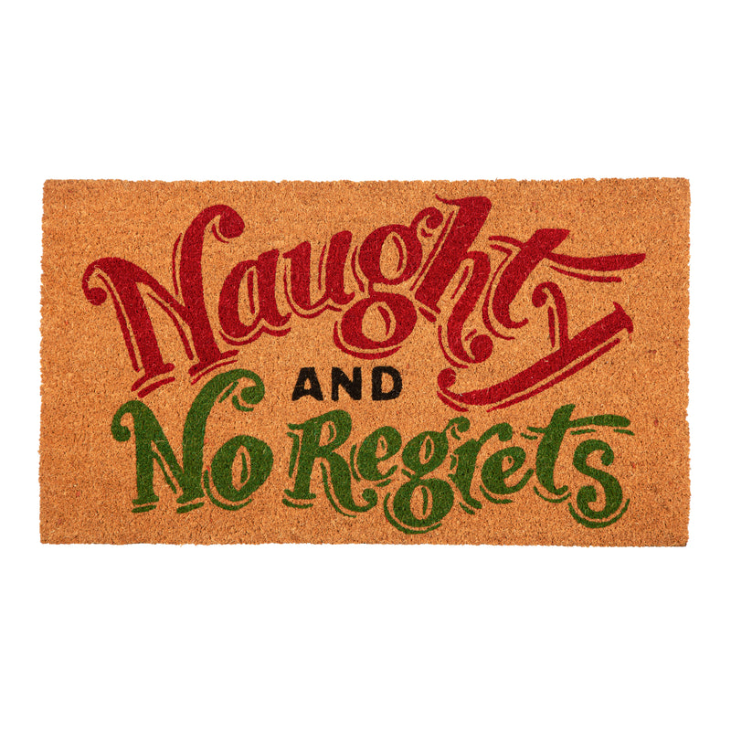 The Naughty List Coir Mat,2rm1412