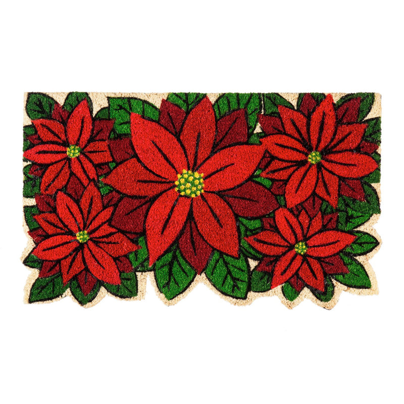 Poinsettia Shaped Coir Mat,2rm470