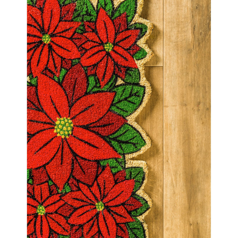 Poinsettia Shaped Coir Mat,2rm470