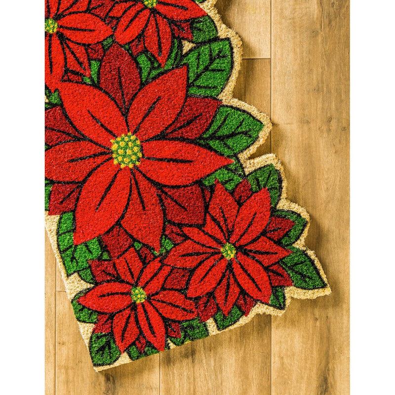 Poinsettia Shaped Coir Mat,2rm470